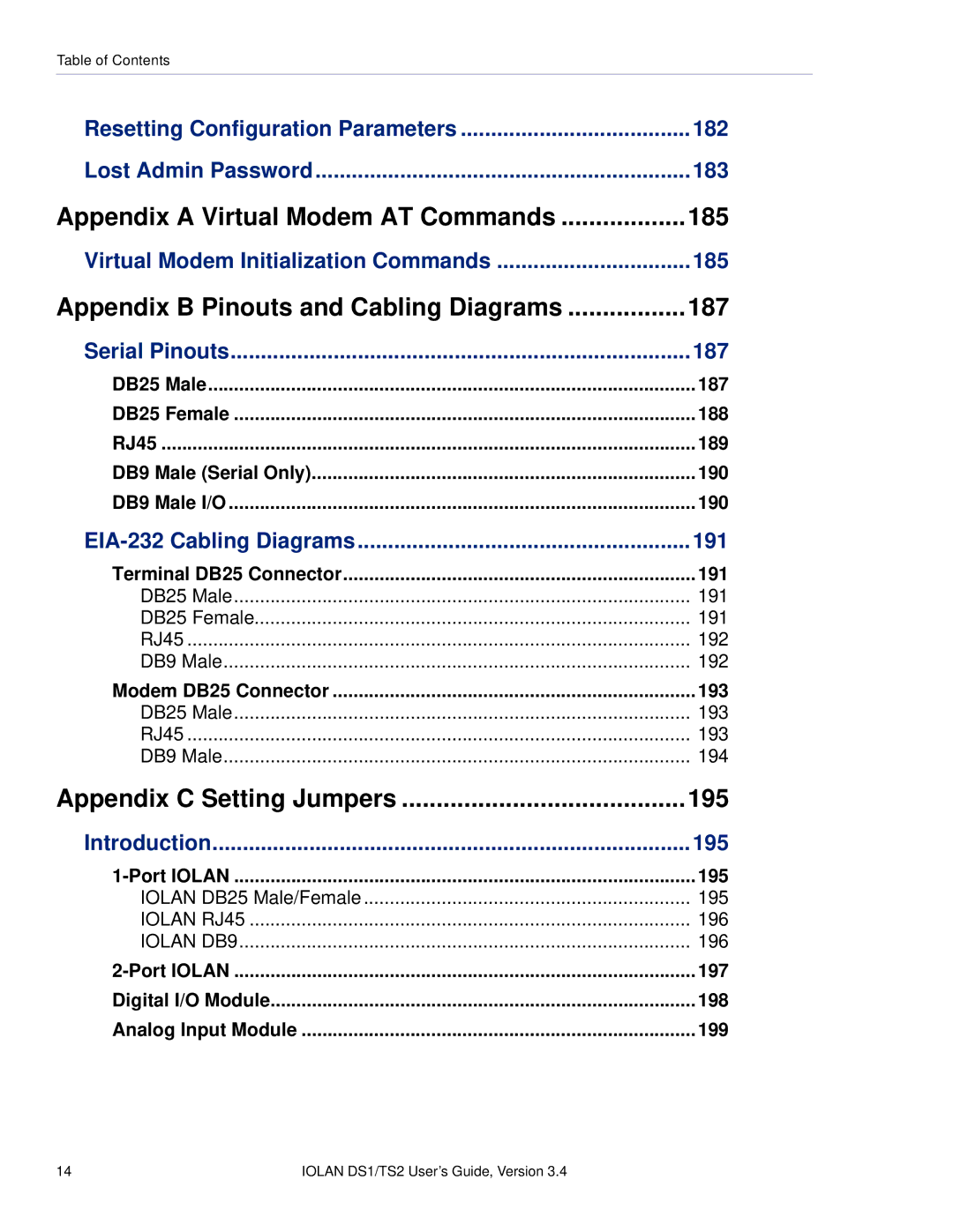 Perle Systems TS2, DS1 manual Appendix a Virtual Modem AT Commands 