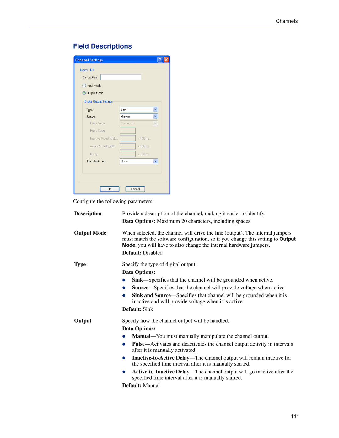 Perle Systems DS1, TS2 manual Output Mode, Default Sink, Default Manual 