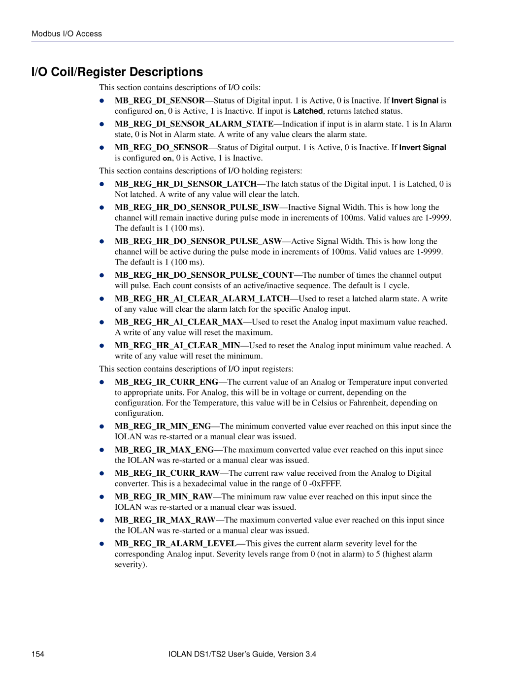 Perle Systems TS2, DS1 manual Coil/Register Descriptions 