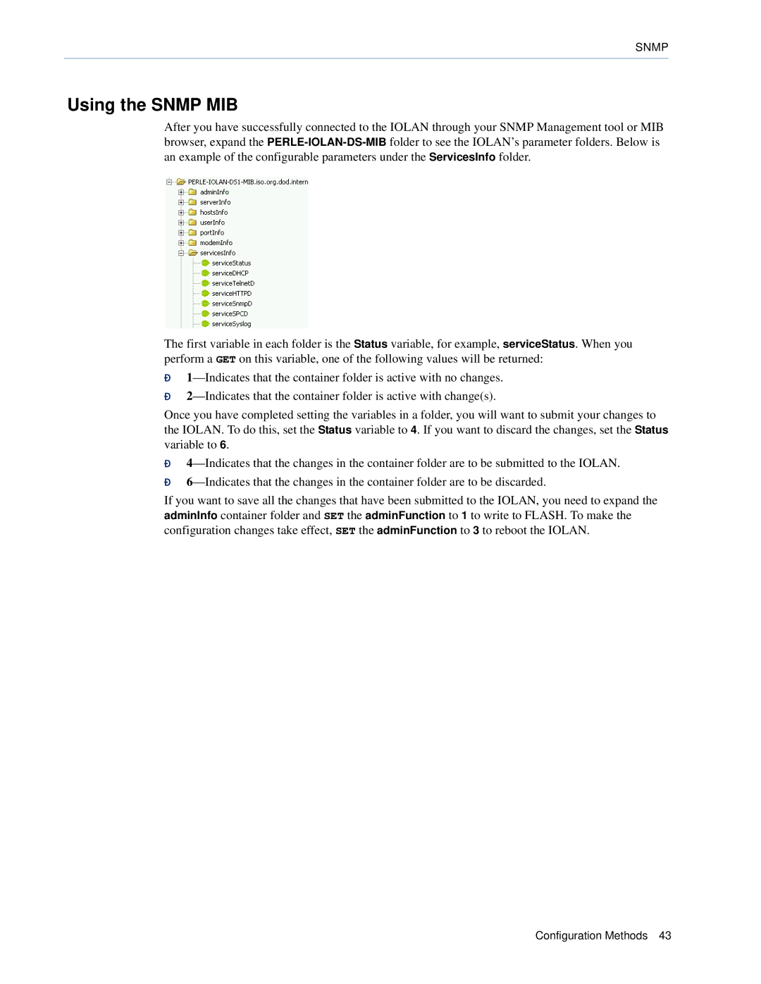 Perle Systems DS1, TS2 manual Using the Snmp MIB 