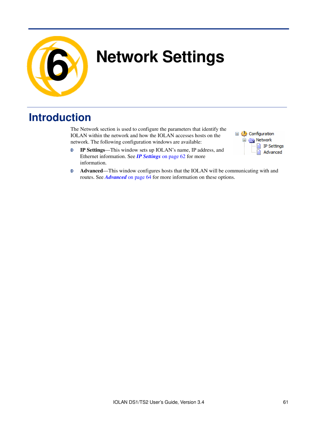 Perle Systems DS1, TS2 manual Network Settings, Introduction 