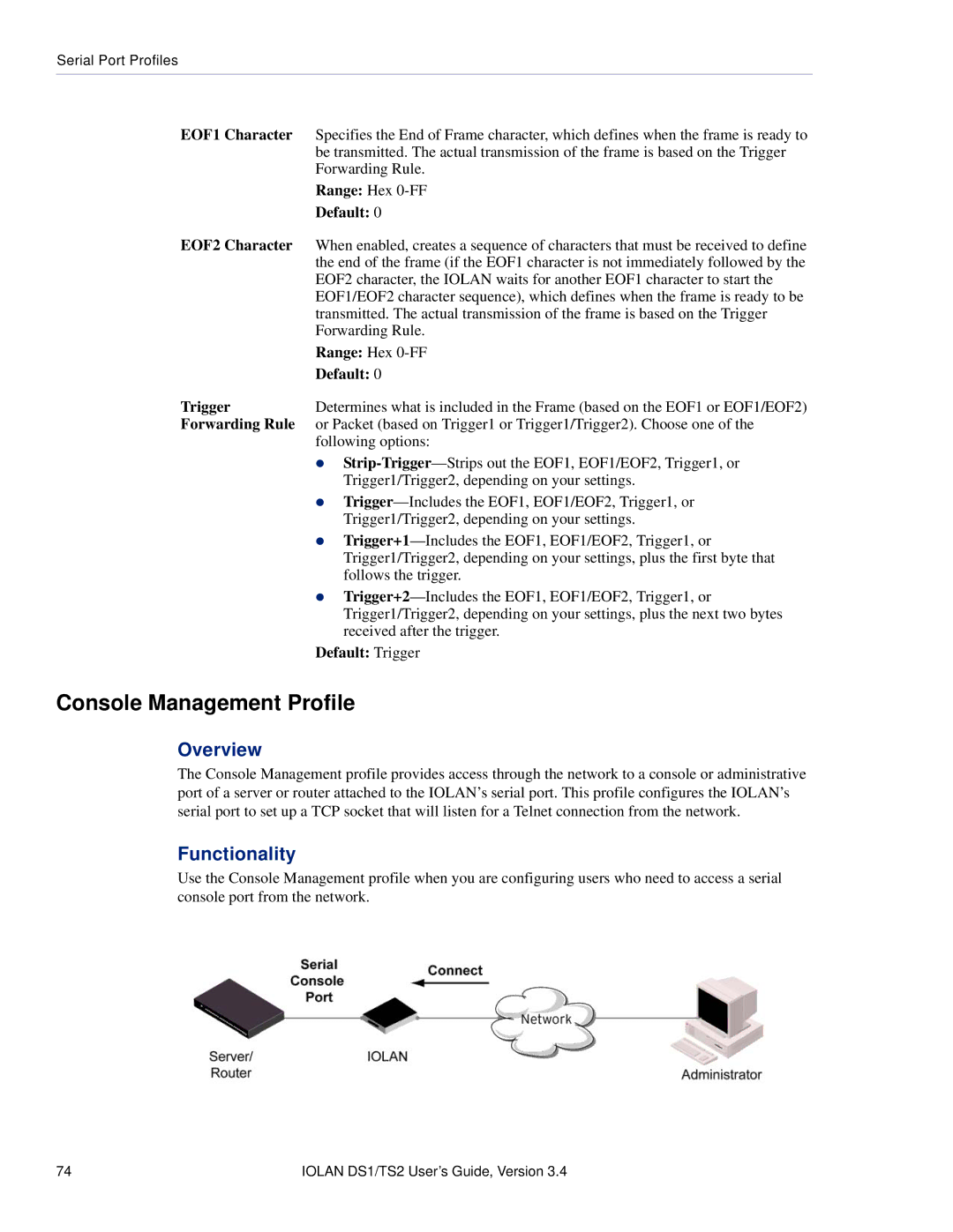 Perle Systems TS2, DS1 manual Console Management Profile 