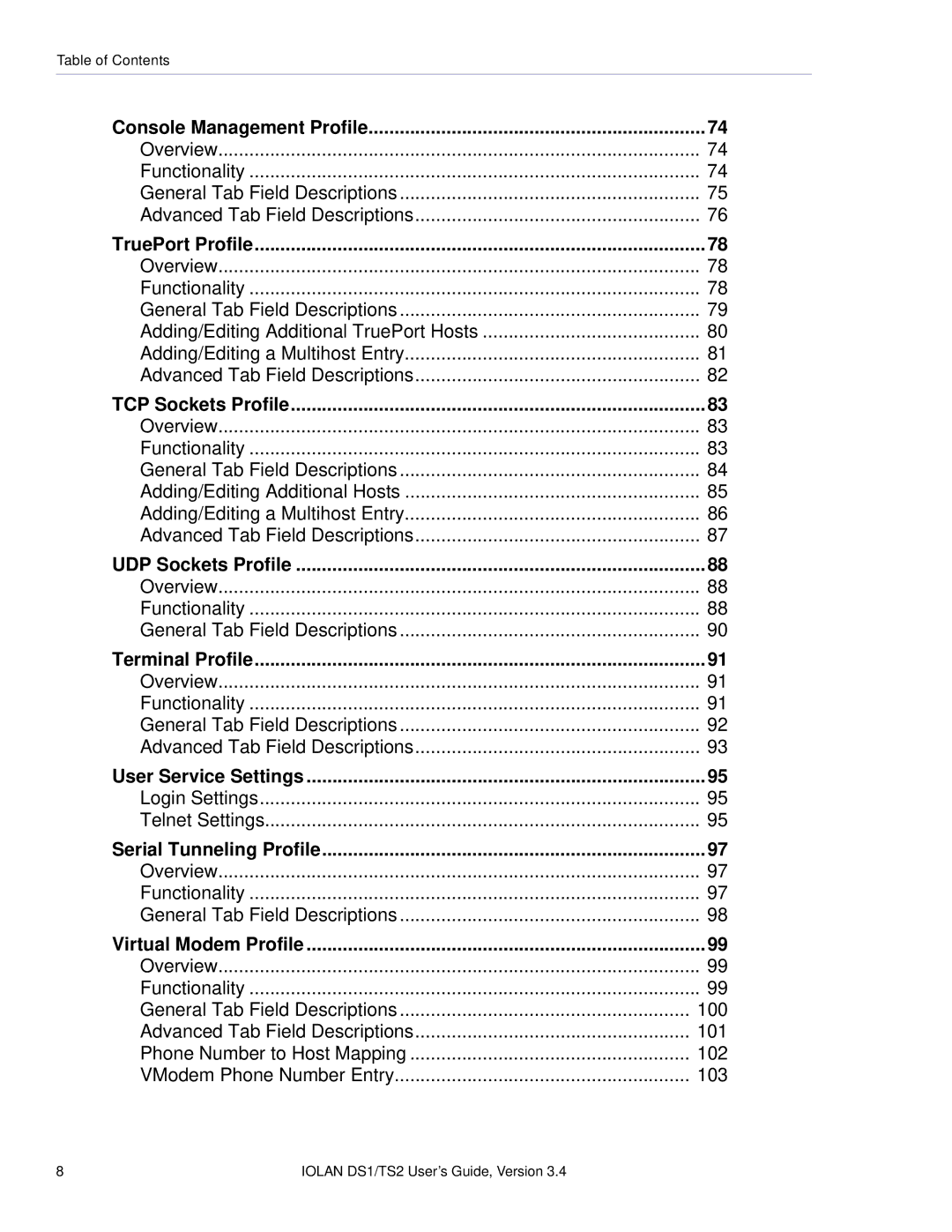 Perle Systems TS2, DS1 manual Console Management Profile 