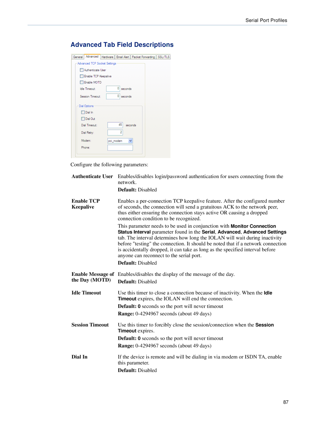 Perle Systems DS1, TS2 manual Enable TCP, Keepalive 