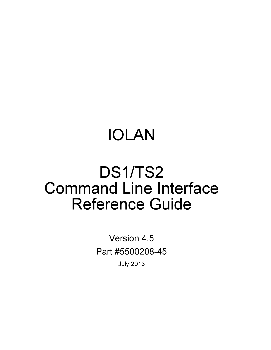 Perle Systems manual Iolan DS Family DS1 User’s Guide 