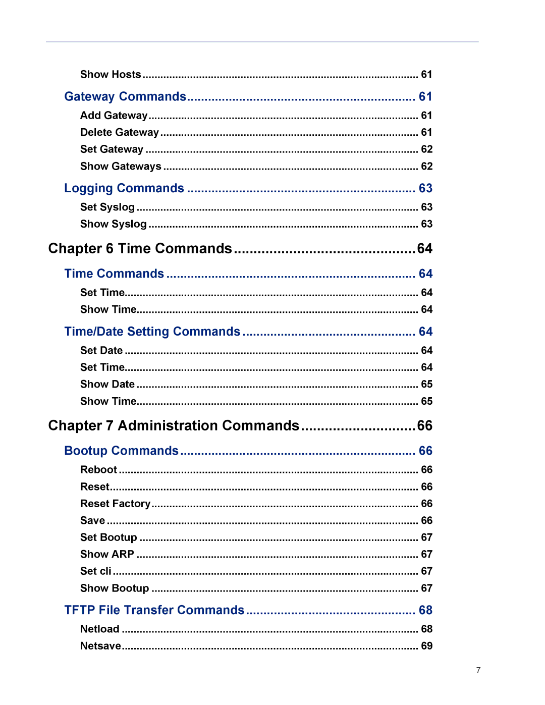 Perle Systems DS1, TS2 manual Time Commands 