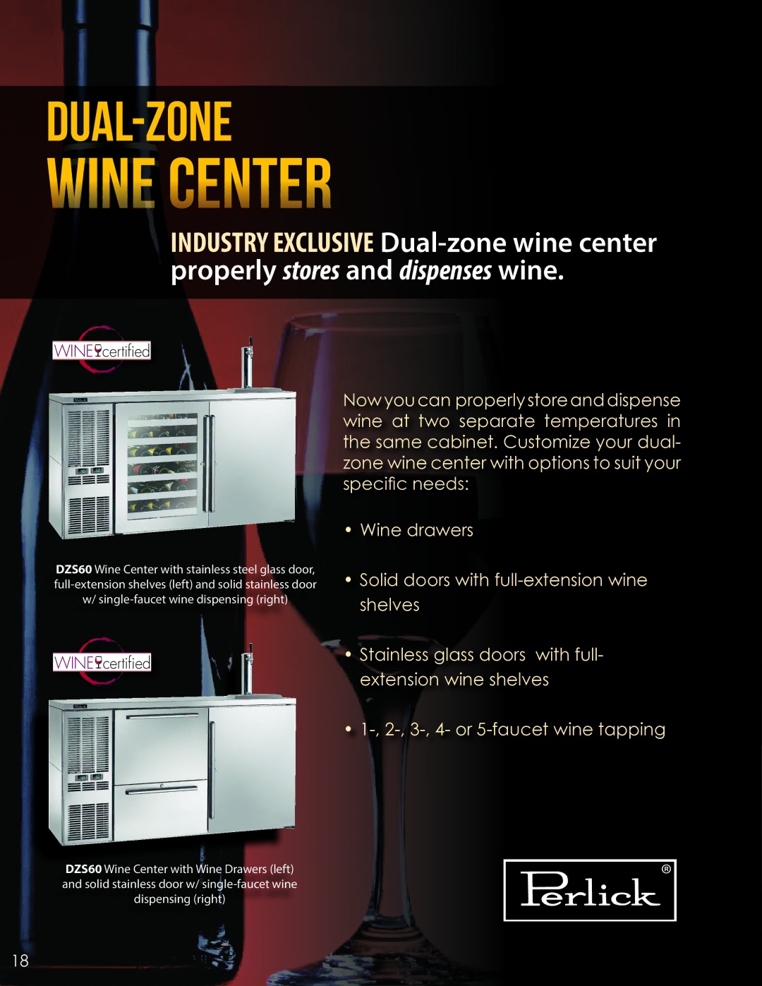 Perlick ANSI/NSF manual Wine Center 