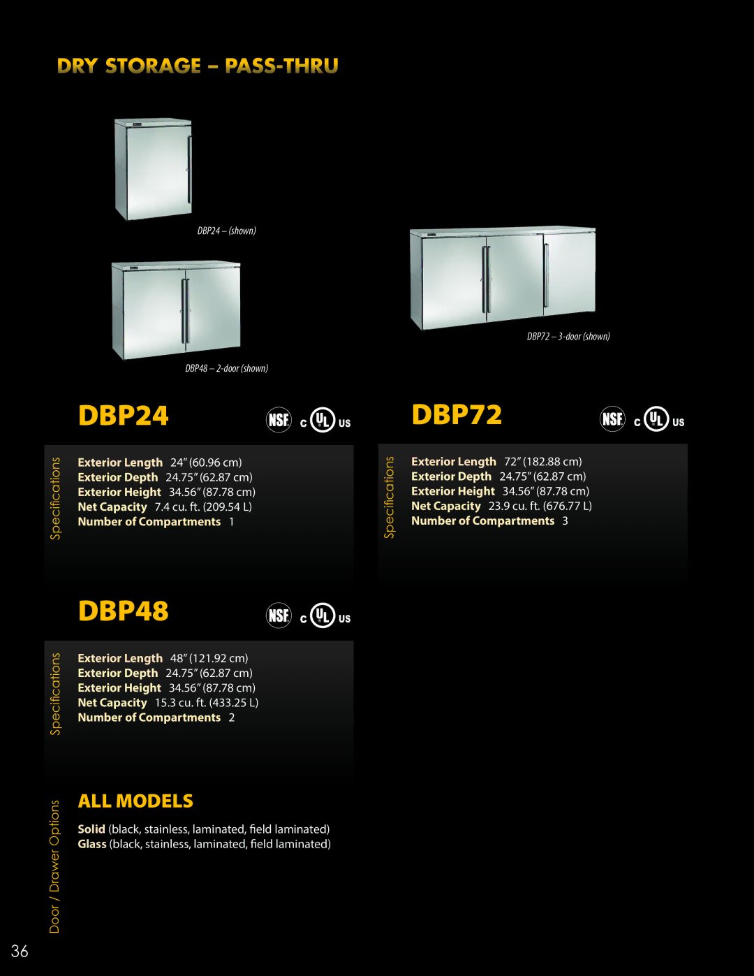 Perlick ANSI/NSF manual DBP24, DBP48, DBP72 