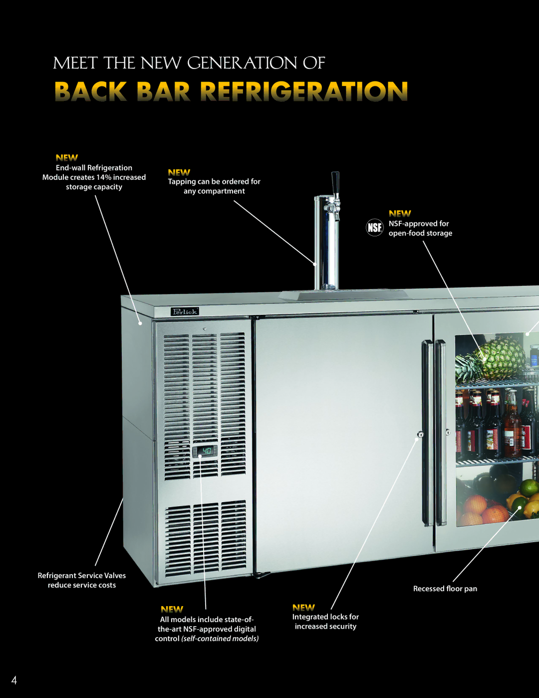 Perlick ANSI/NSF manual Back BAR Refrigeration 