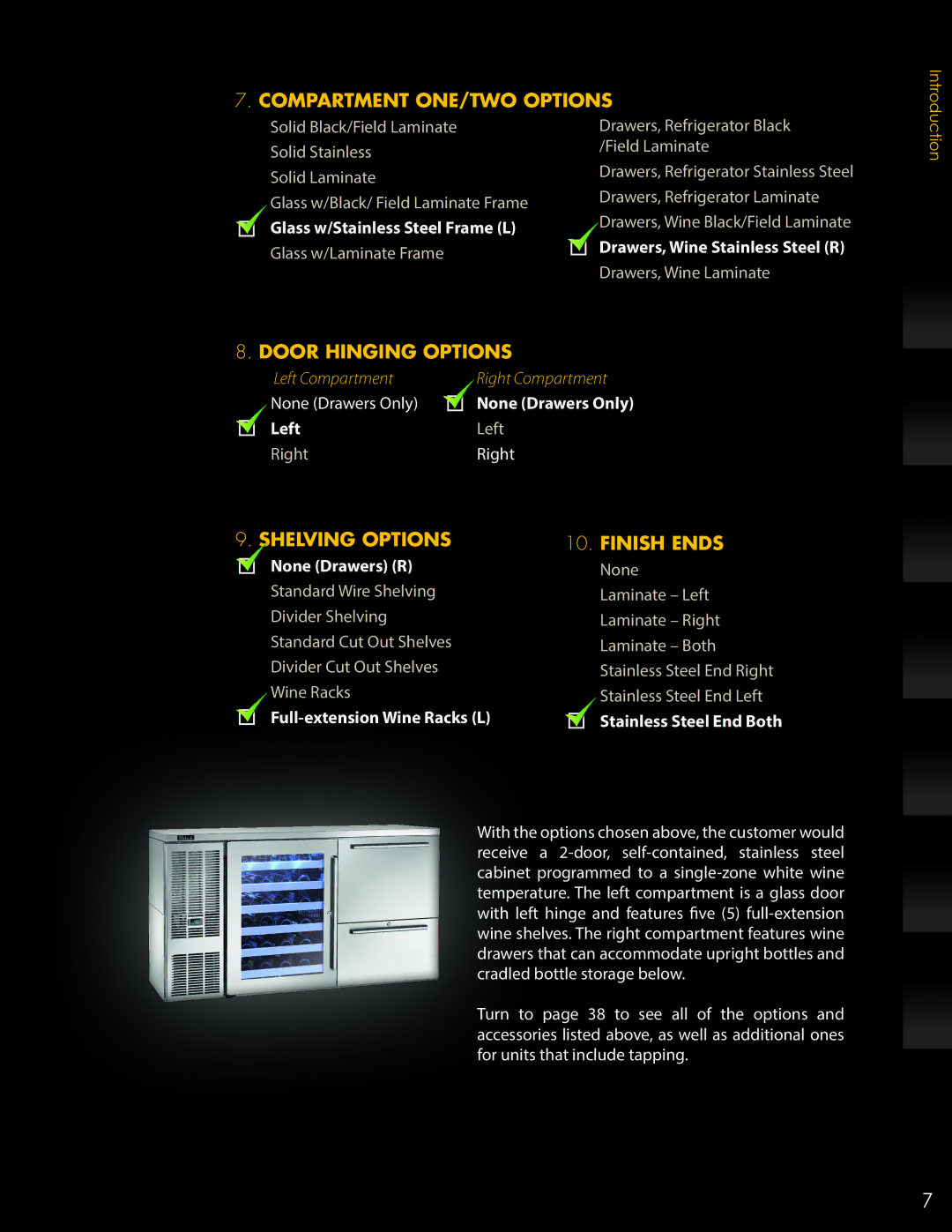 Perlick ANSI/NSF manual Door Hinging Options 