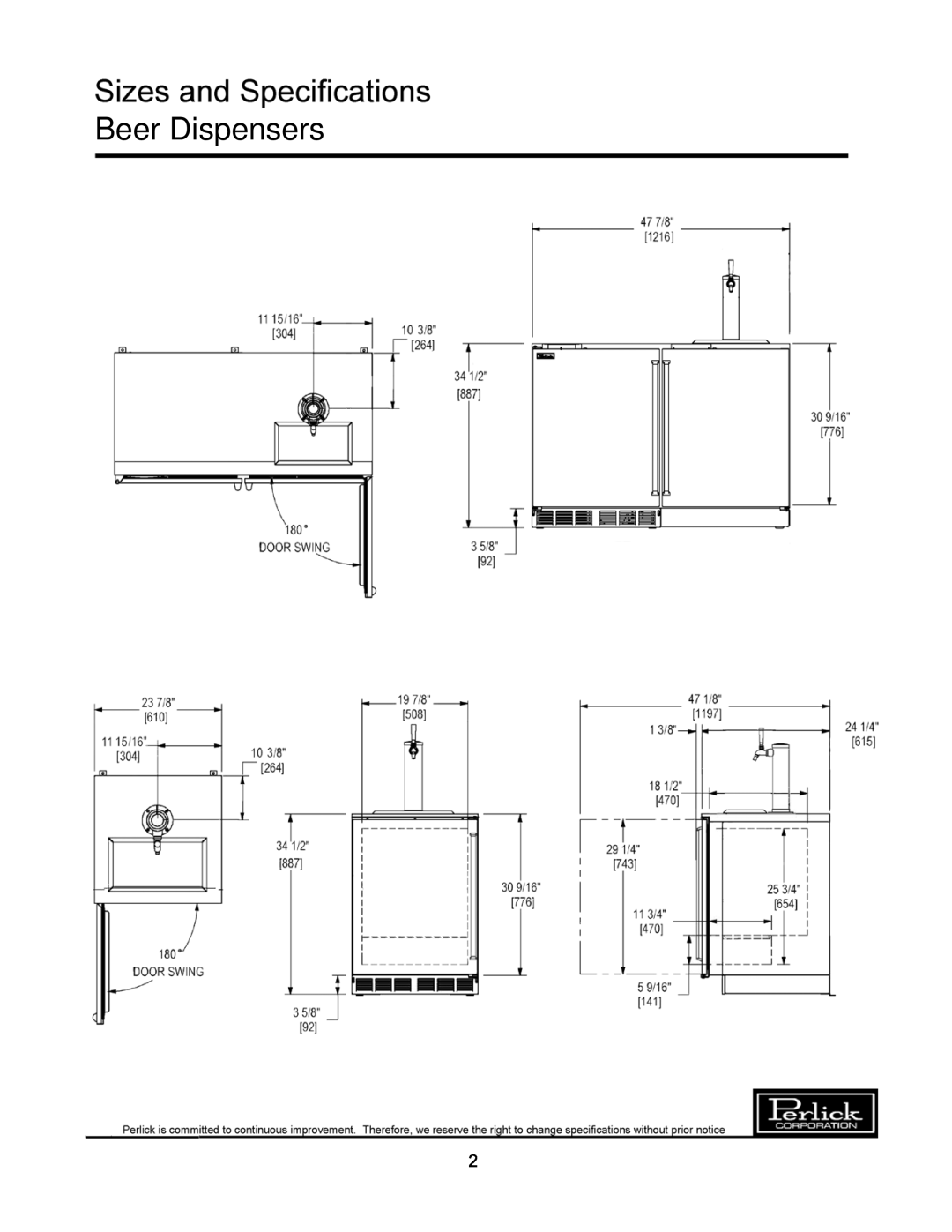 Perlick H Series warranty Beer Dispensers 