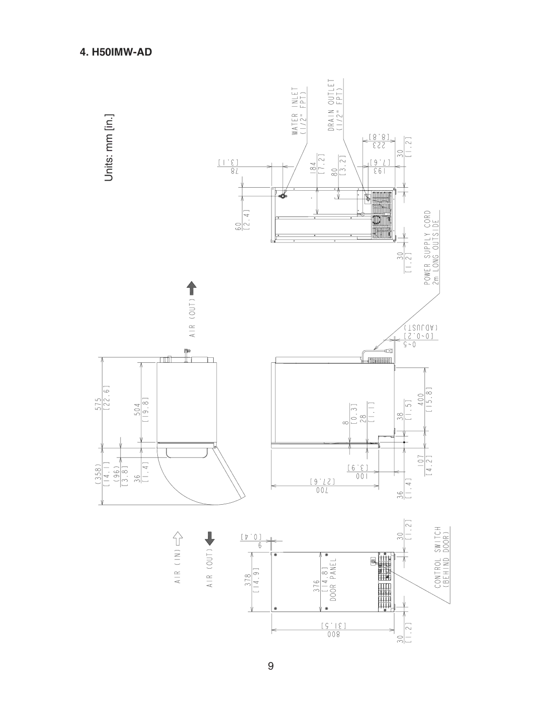 Perlick H50IMS-L, H50IMS-ADR, H50IMS-ADL, H50IMS-R manual H50IMW-AD 