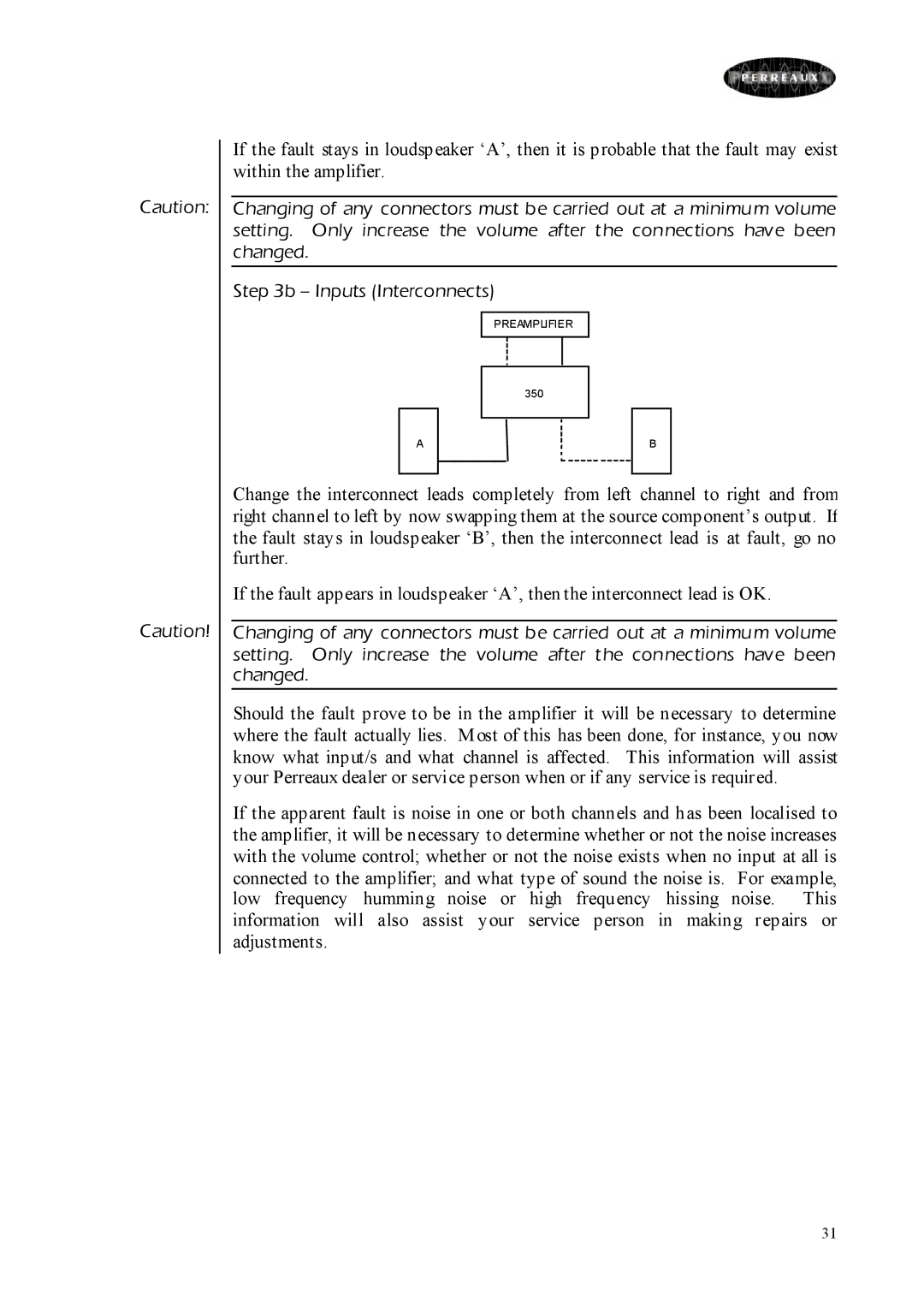 Perreaux Prisma 350 owner manual Preamplifier 