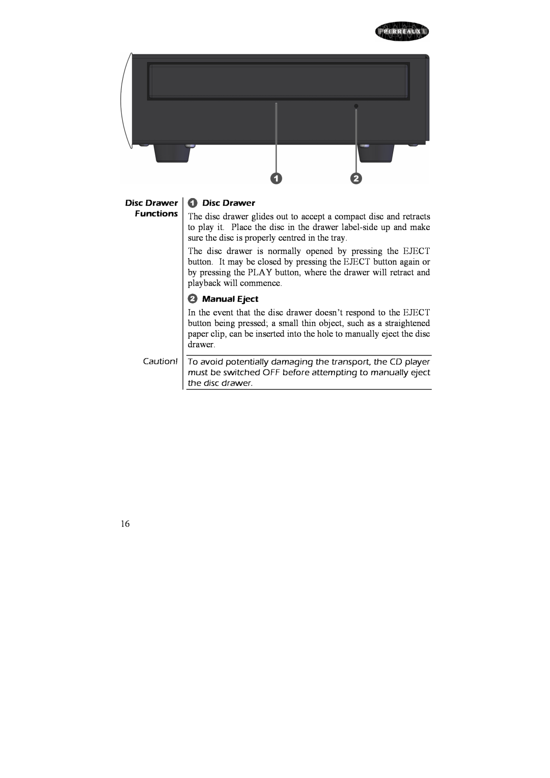 Perreaux Silhouette SXCD owner manual 