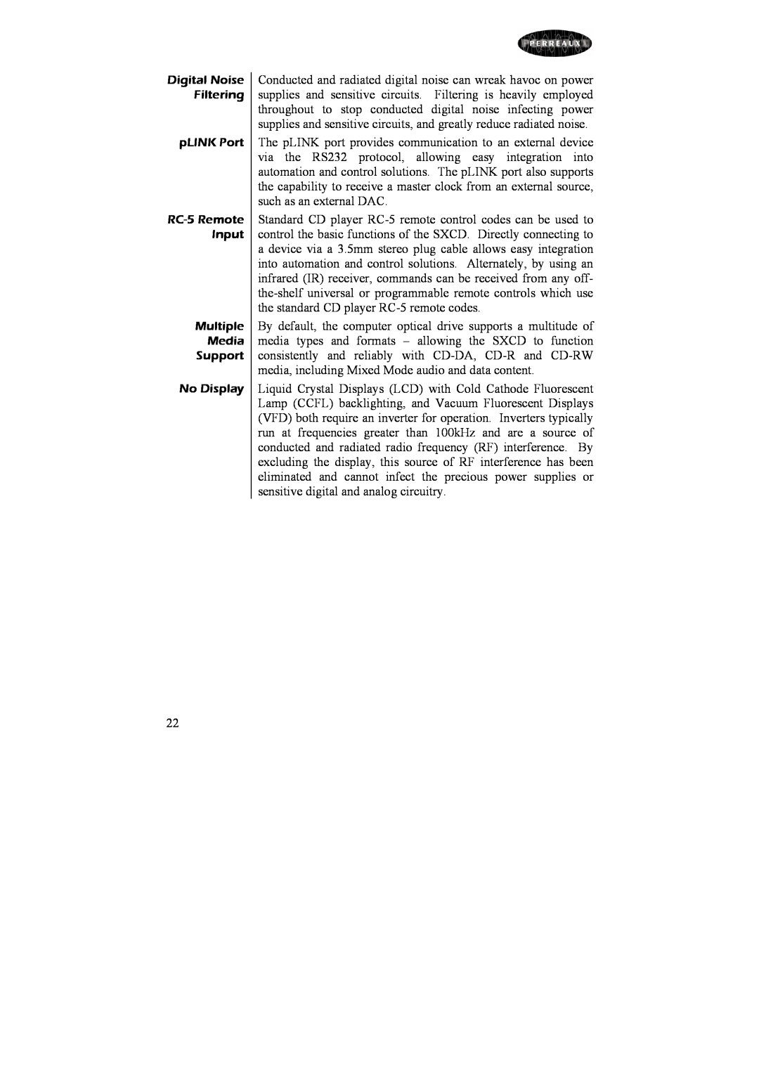 Perreaux Silhouette SXCD owner manual 