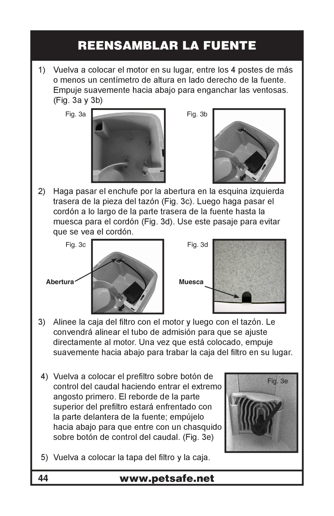 Petsafe 400-1254-19 manuel dutilisation Reensamblar LA Fuente 