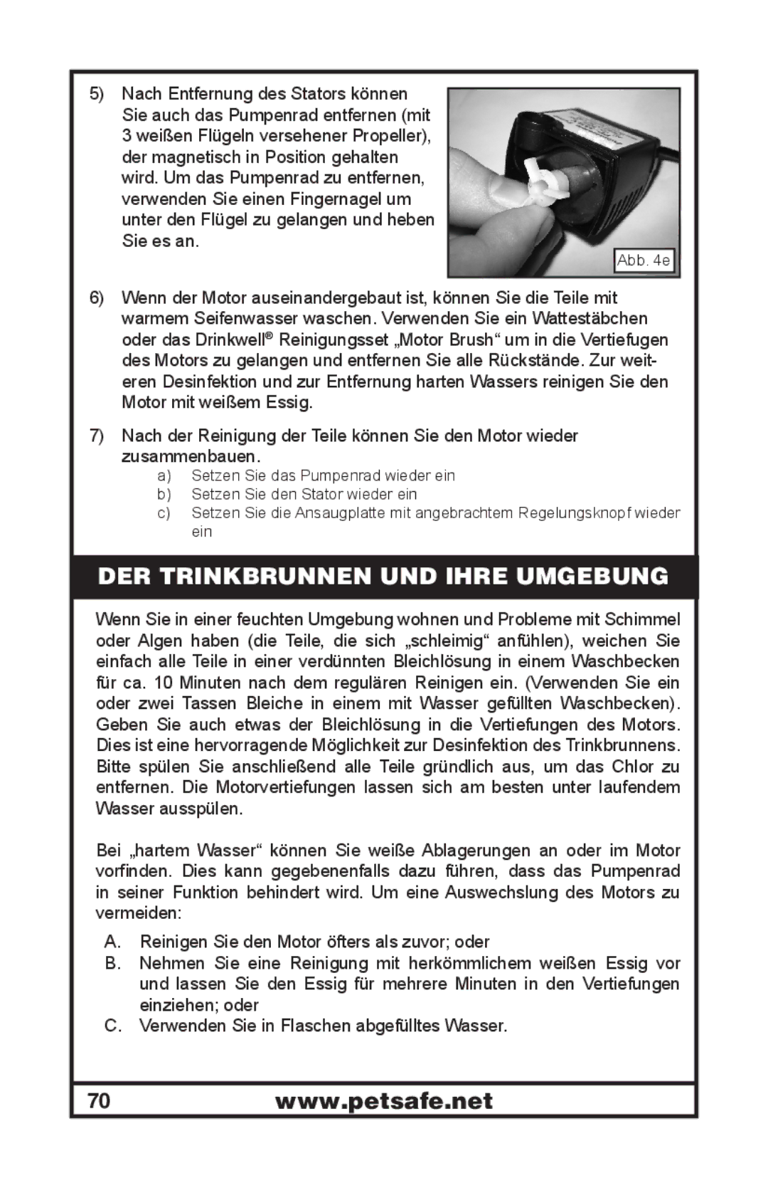 Petsafe 400-1254-19 manuel dutilisation DER Trinkbrunnen UND Ihre Umgebung 