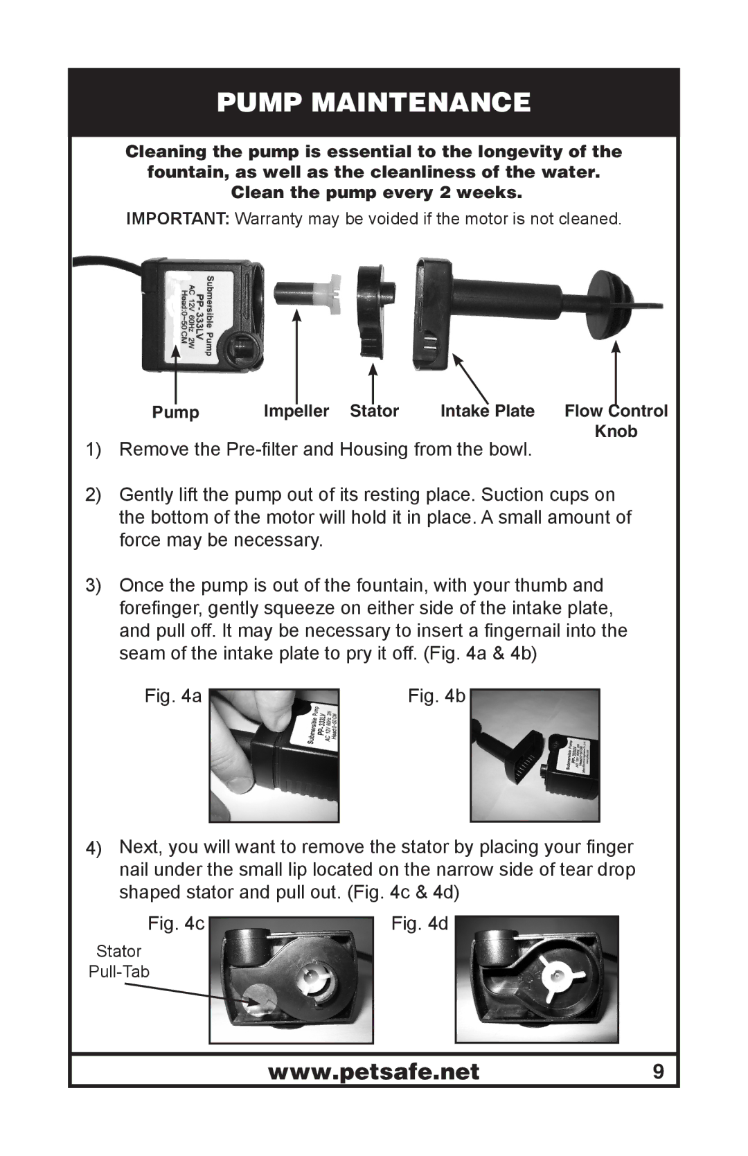 Petsafe 400-1254-19 manuel dutilisation Pump Maintenance 