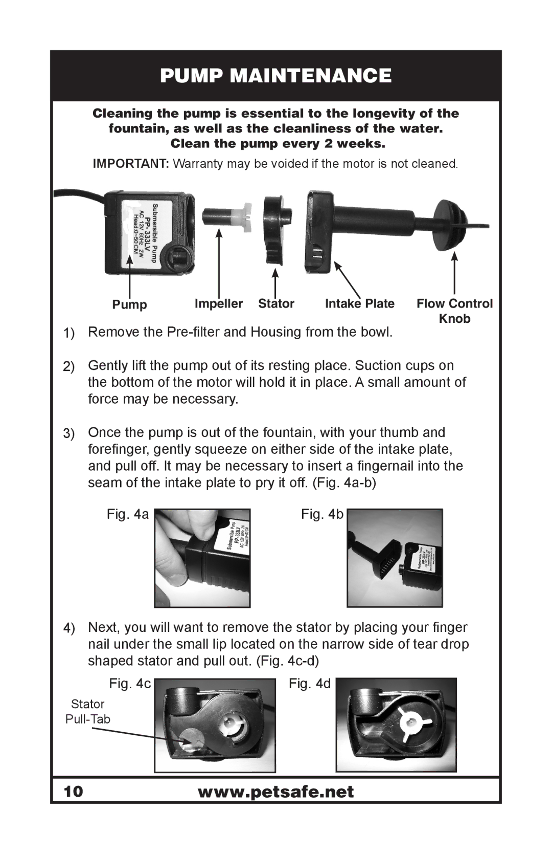 Petsafe 400-1255-19 manuel dutilisation Pump Maintenance 