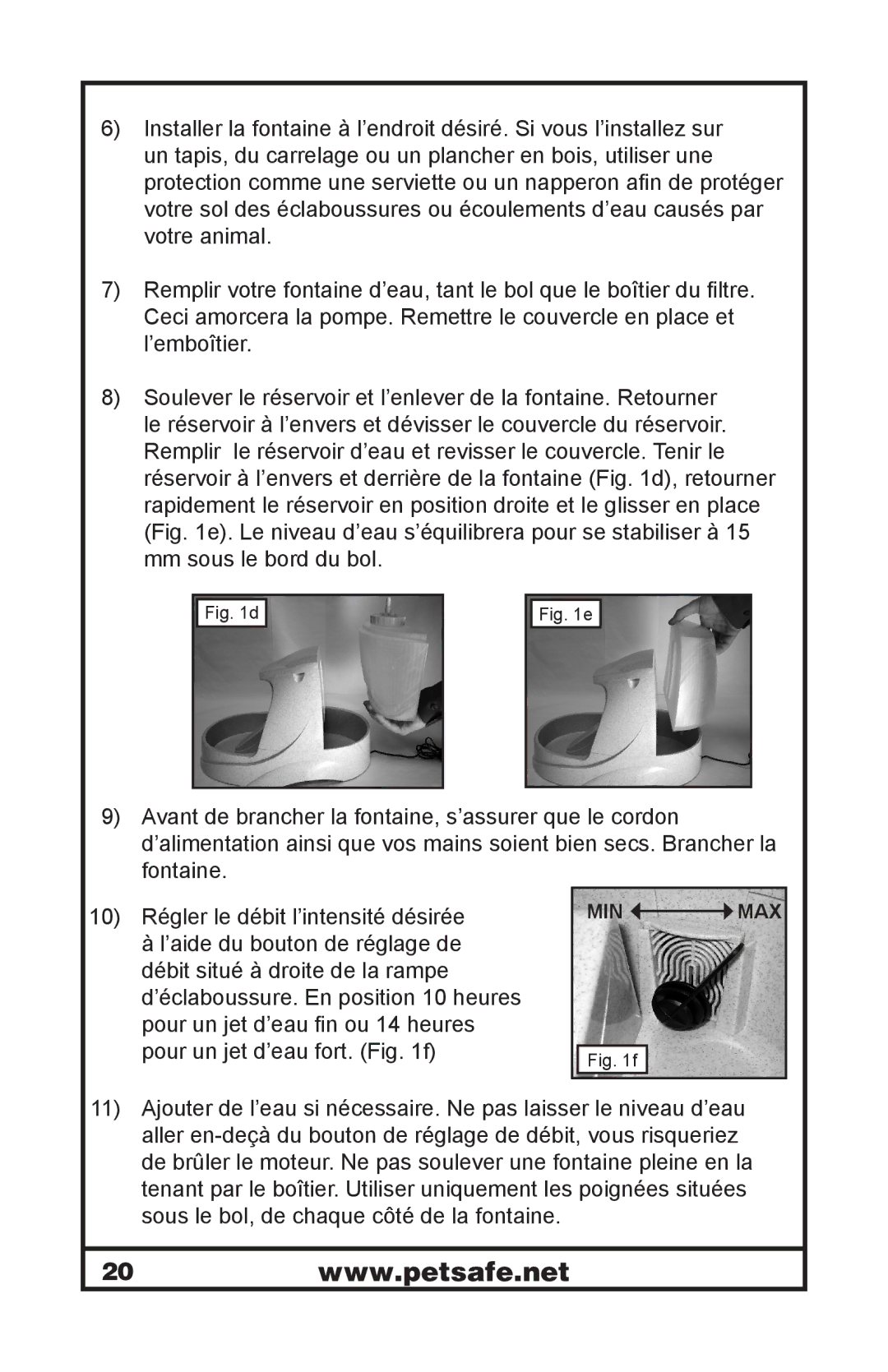 Petsafe 400-1255-19 manuel dutilisation Min Max 