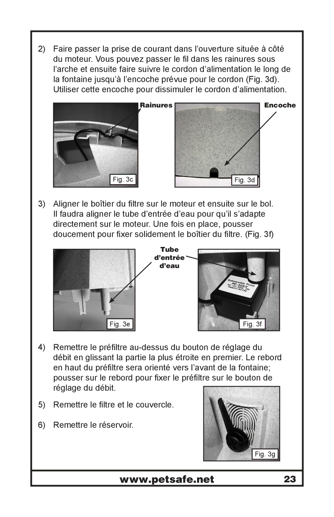 Petsafe 400-1255-19 manuel dutilisation Rainures Encoche 