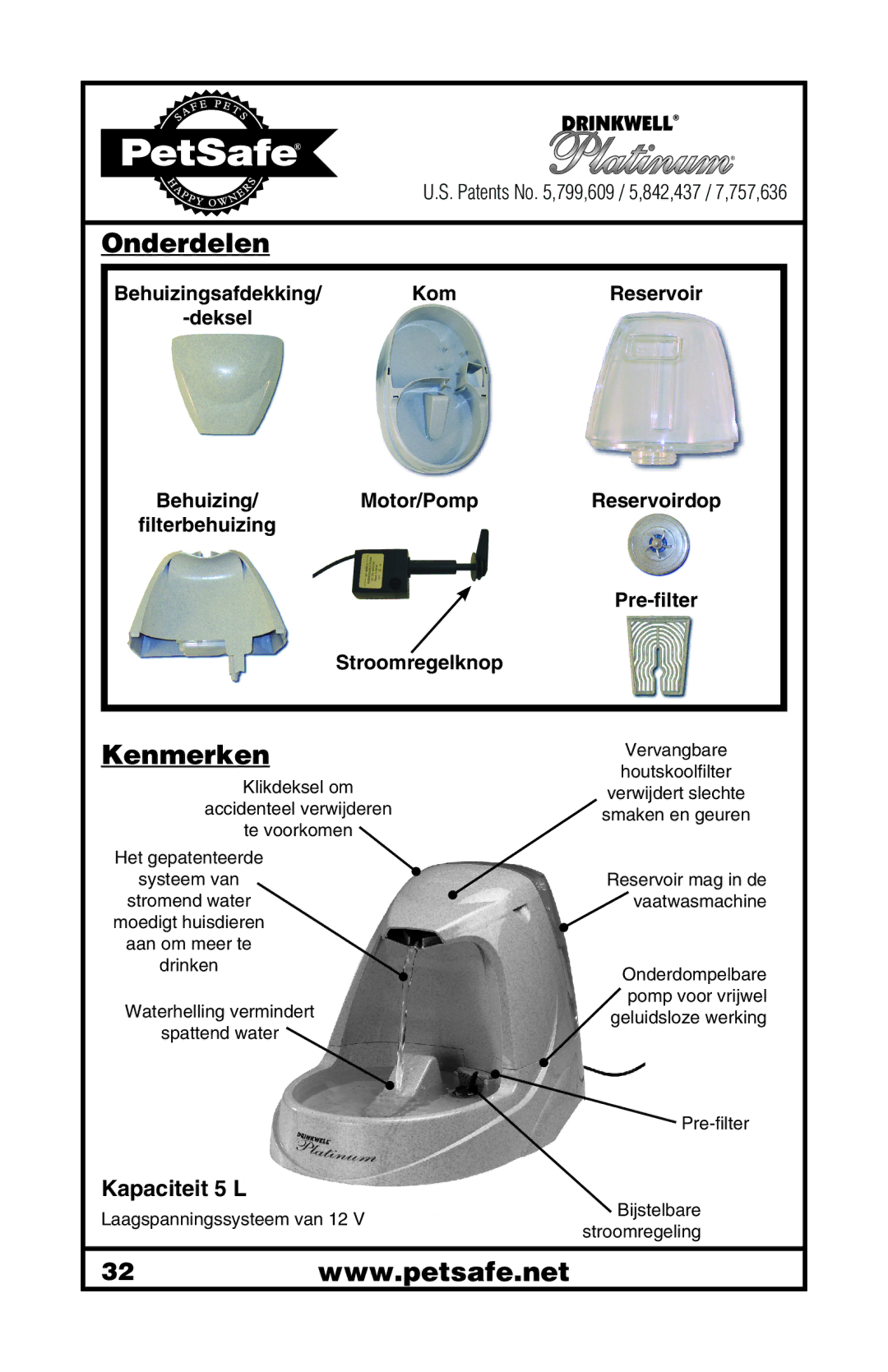 Petsafe 400-1255-19 manuel dutilisation Onderdelen, Kenmerken 