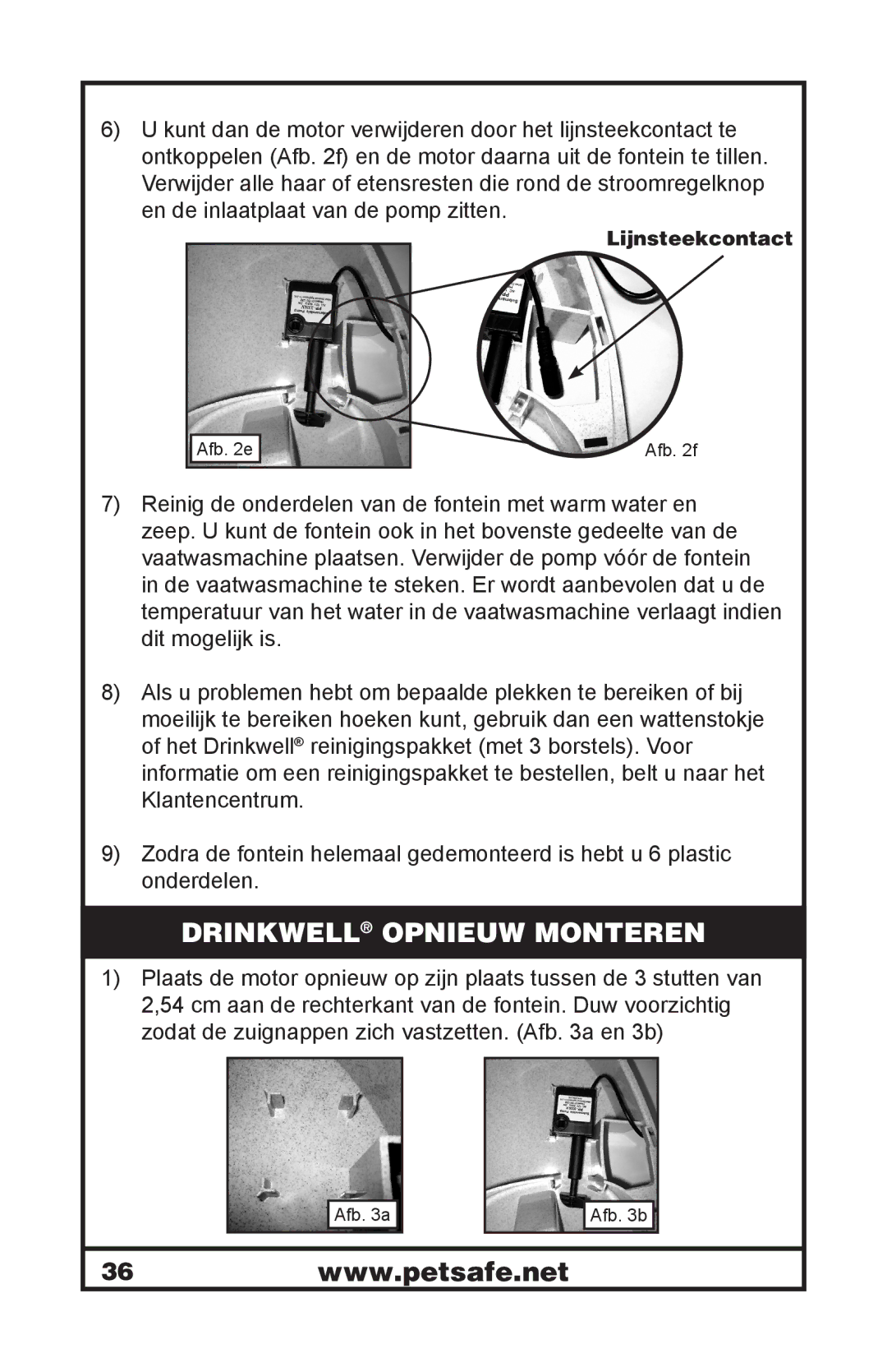 Petsafe 400-1255-19 manuel dutilisation Drinkwell Opnieuw Monteren 