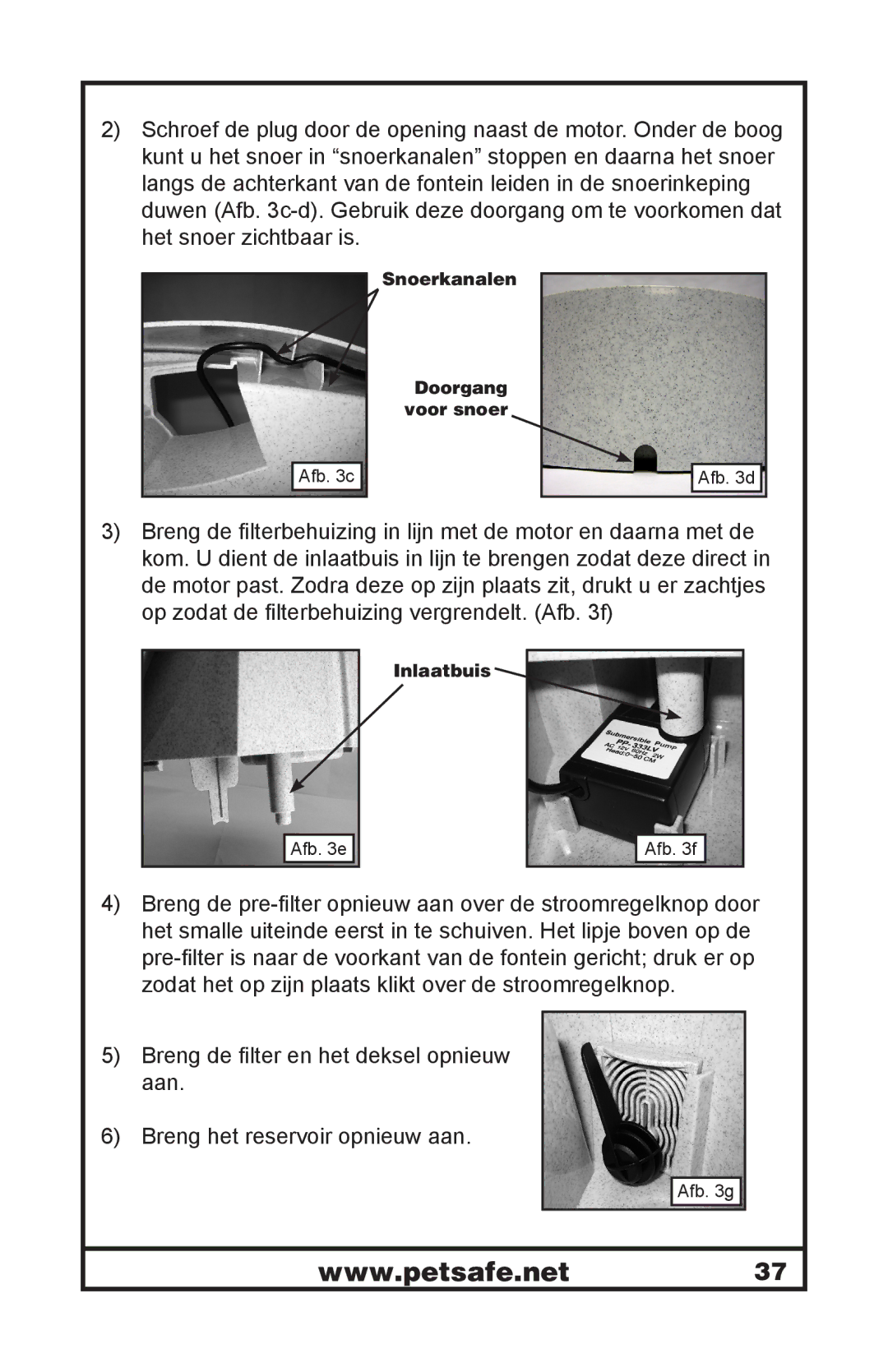 Petsafe 400-1255-19 manuel dutilisation Snoerkanalen Doorgang voor snoer 