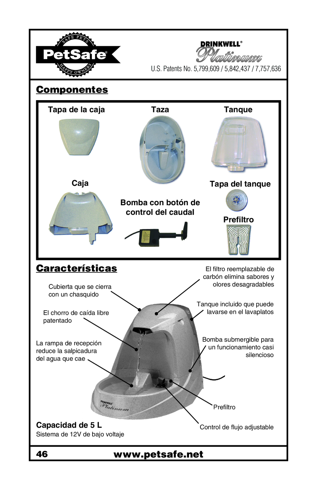 Petsafe 400-1255-19 manuel dutilisation Componentes, Características 