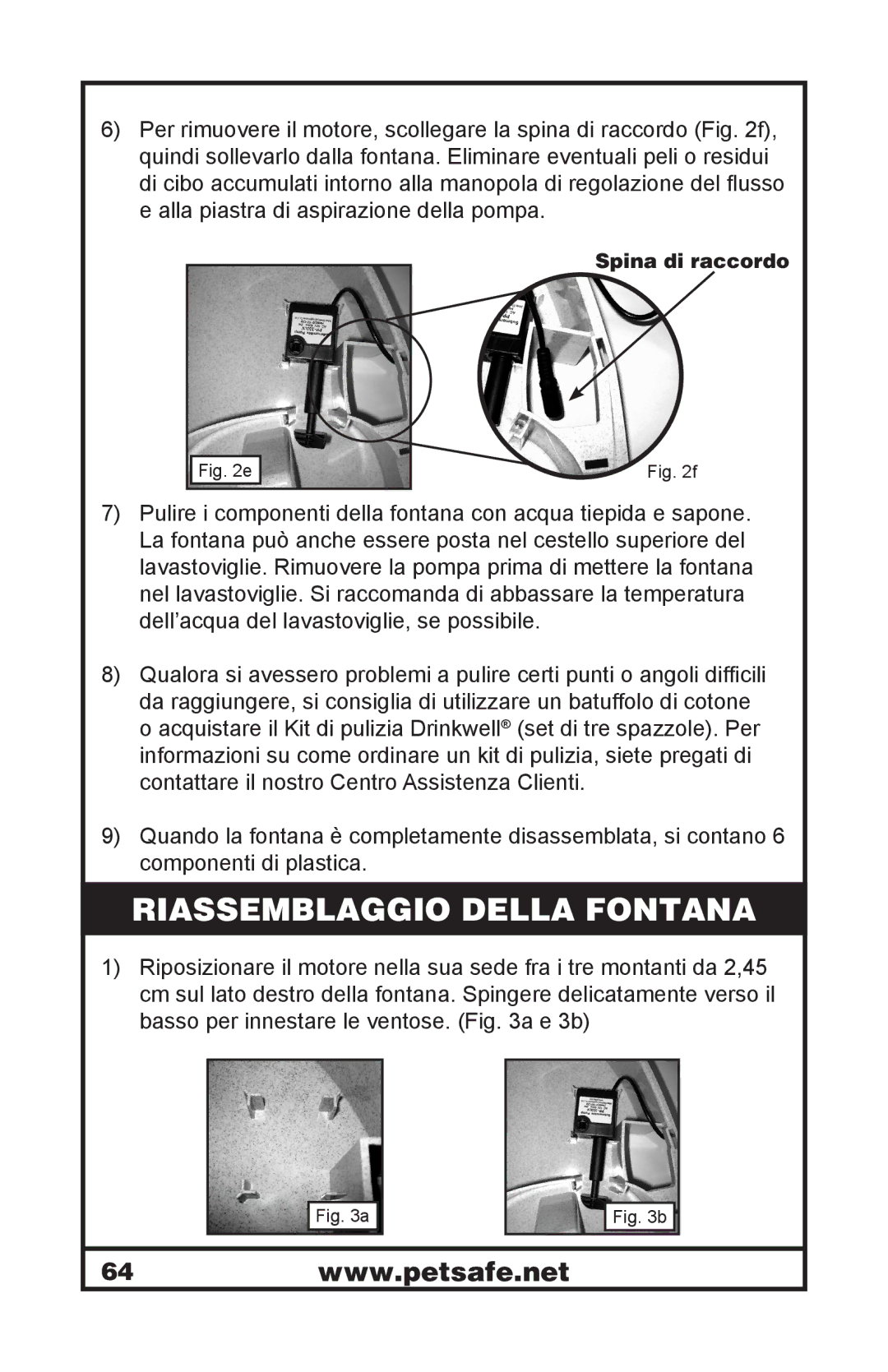 Petsafe 400-1255-19 manuel dutilisation Riassemblaggio Della Fontana 