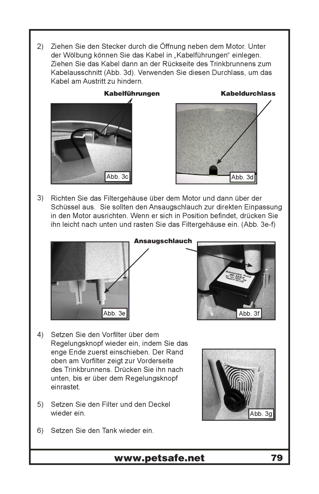 Petsafe 400-1255-19 manuel dutilisation Ansaugschlauch 