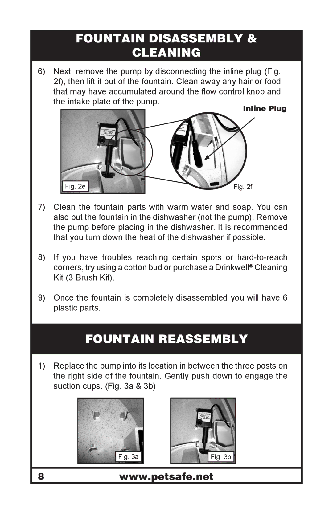 Petsafe 400-1255-19 manuel dutilisation Fountain Reassembly 