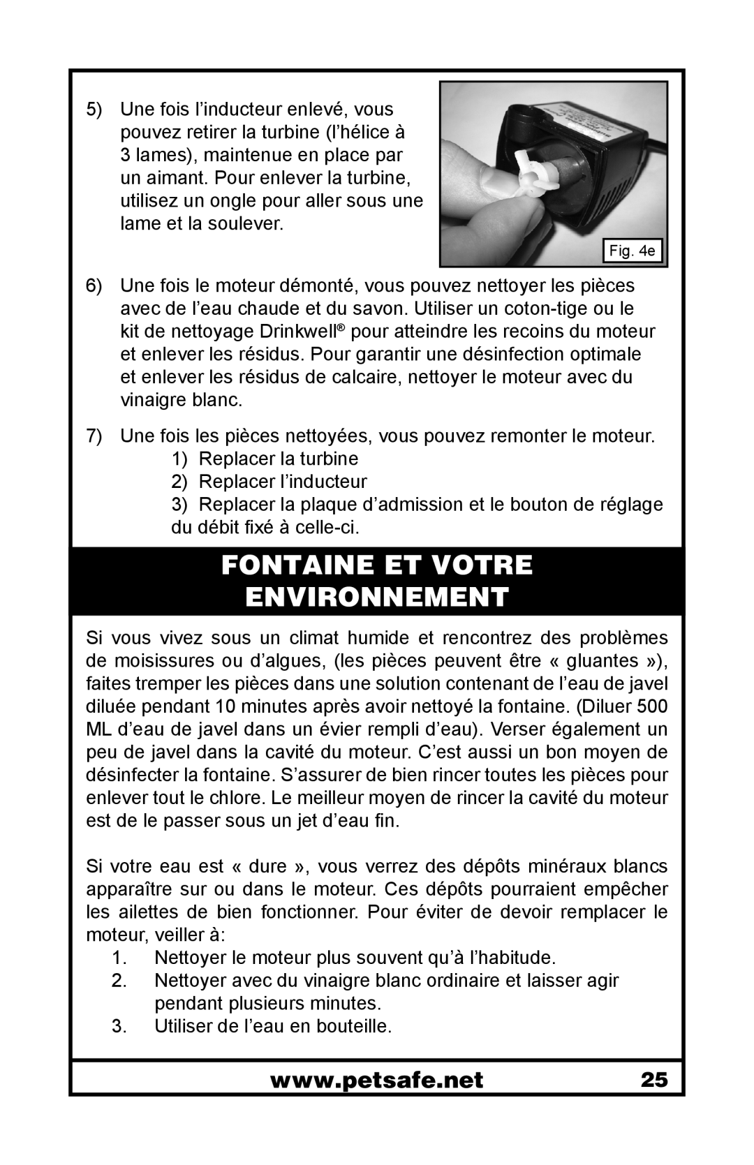 Petsafe 400-1255-19 manuel dutilisation Fontaine Et Votre Environnement 