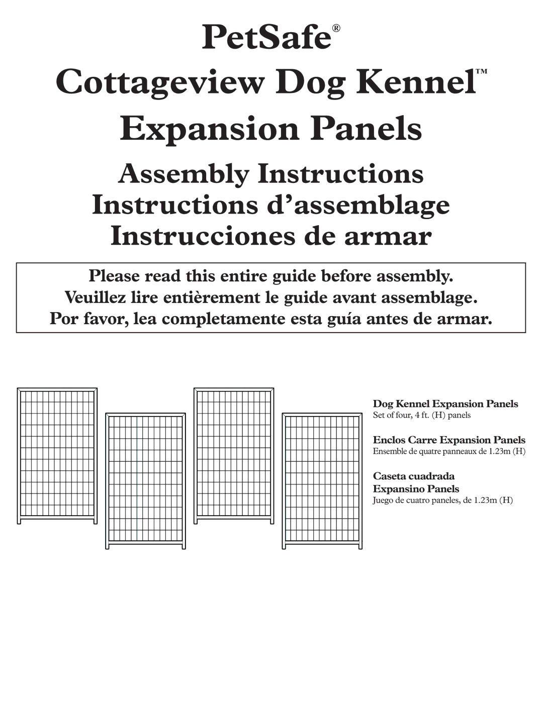 Petsafe manual PetSafe Cottageview Dog Kennel Expansion Panels 