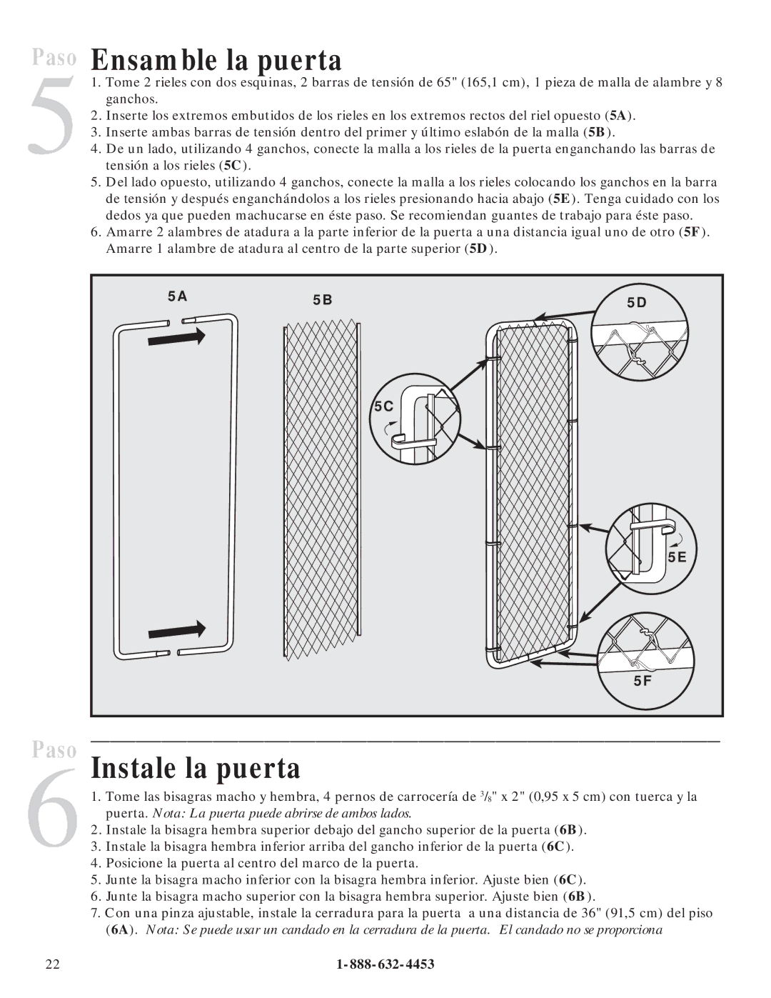 Petsafe Dog Kennel manual Ensamble la puerta, Paso Instale la puerta 