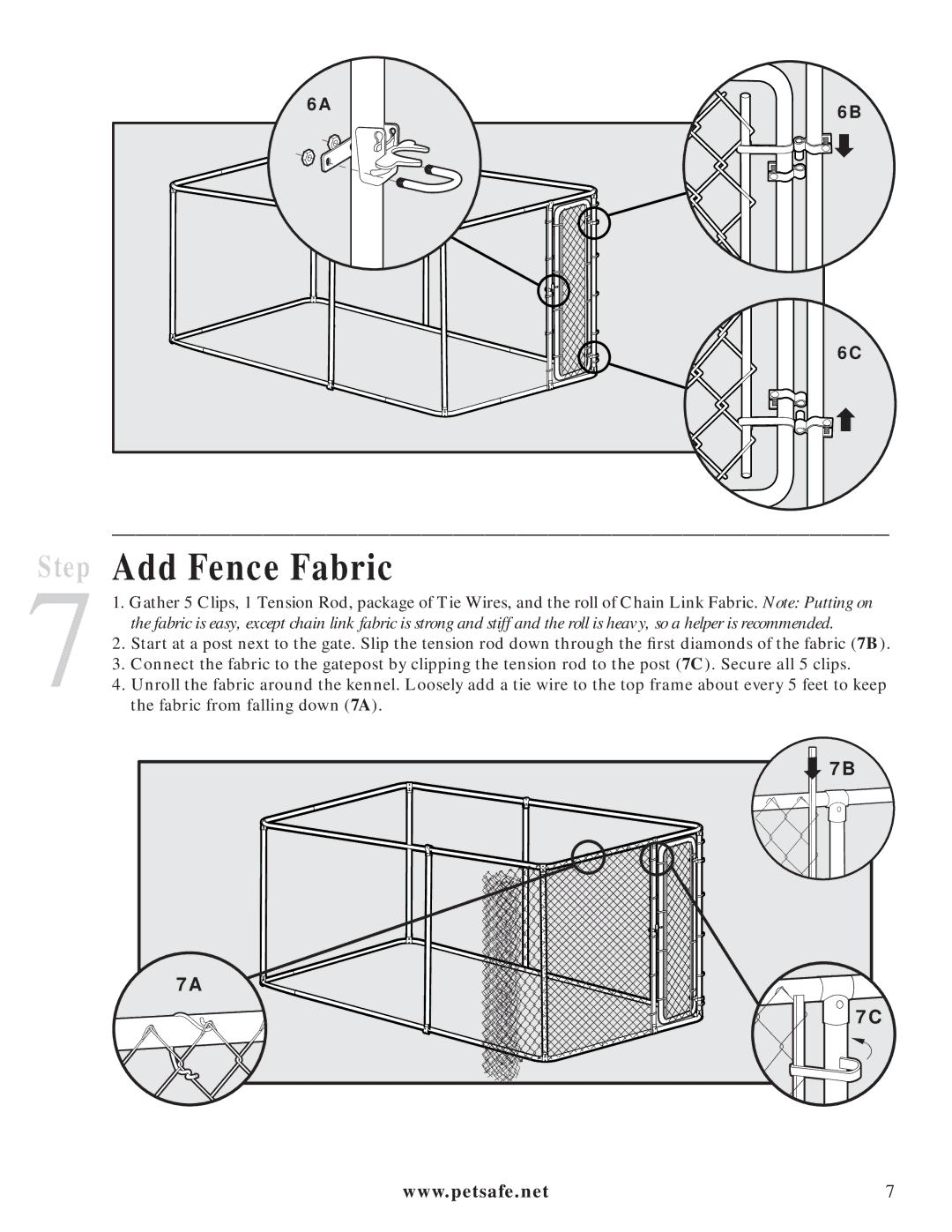 Petsafe Dog Kennel manual Add Fence Fabric 