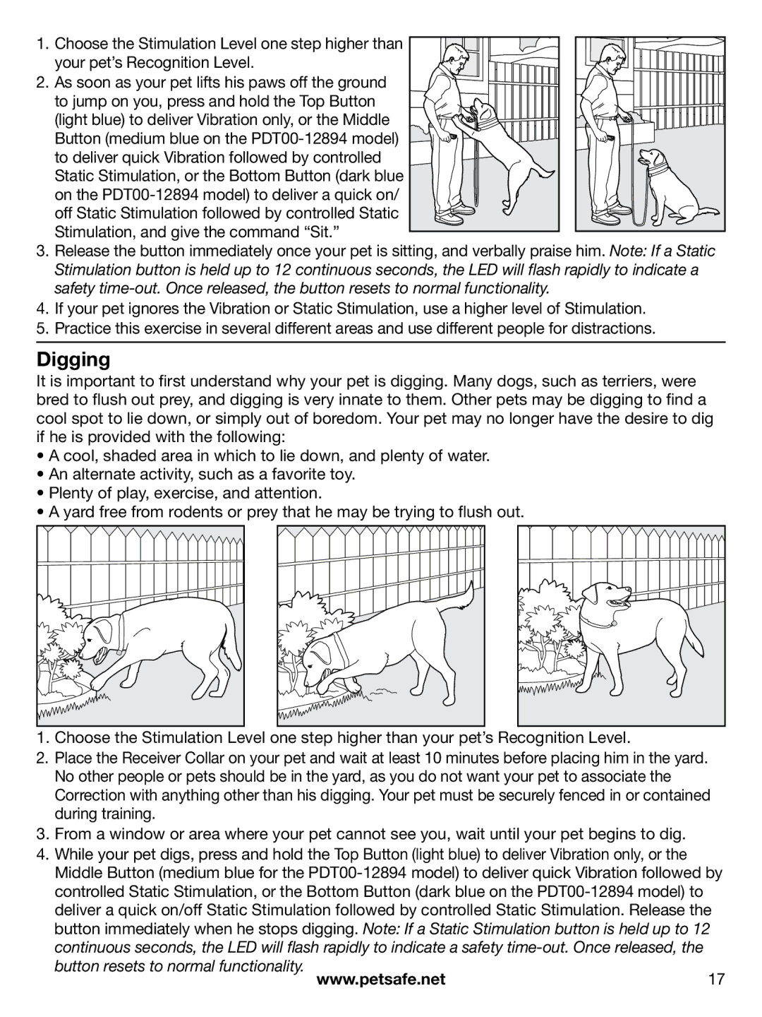 Petsafe PDT00-12892, PDT00-12894, PAC00-12893, PAC00-12914 manual Digging 