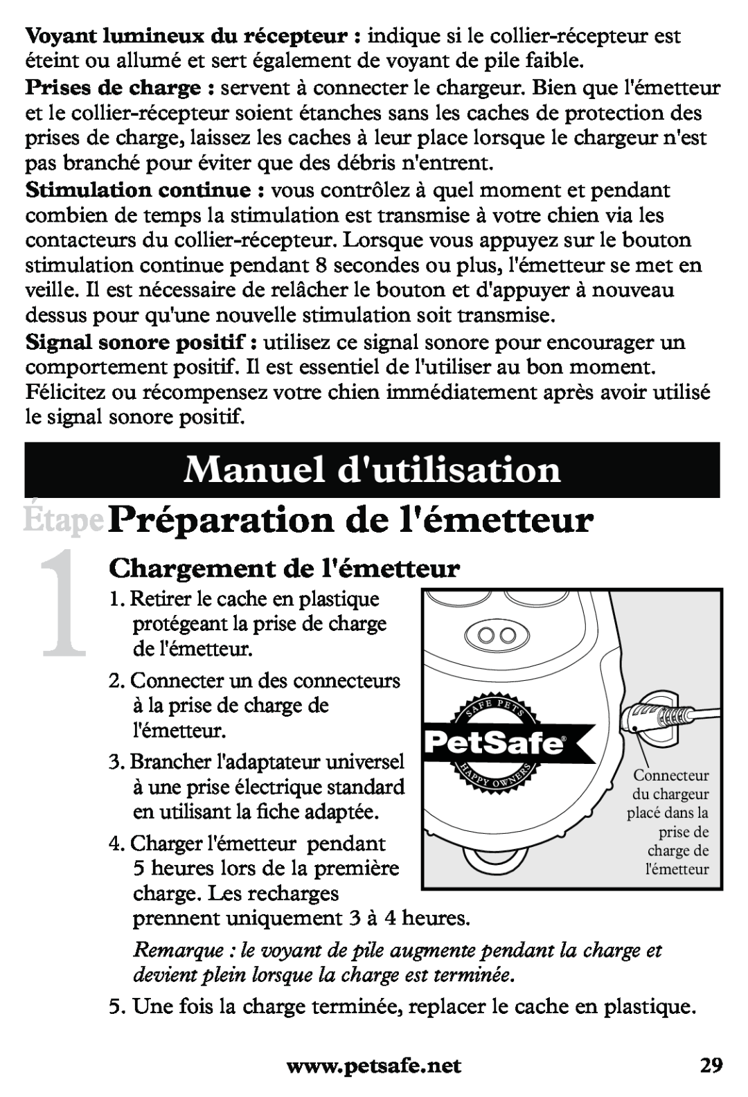 Petsafe PDT20-11939 manuel dutilisation Manuel dutilisation, Étape Préparation de lémetteur, 1Chargement de lémetteur 