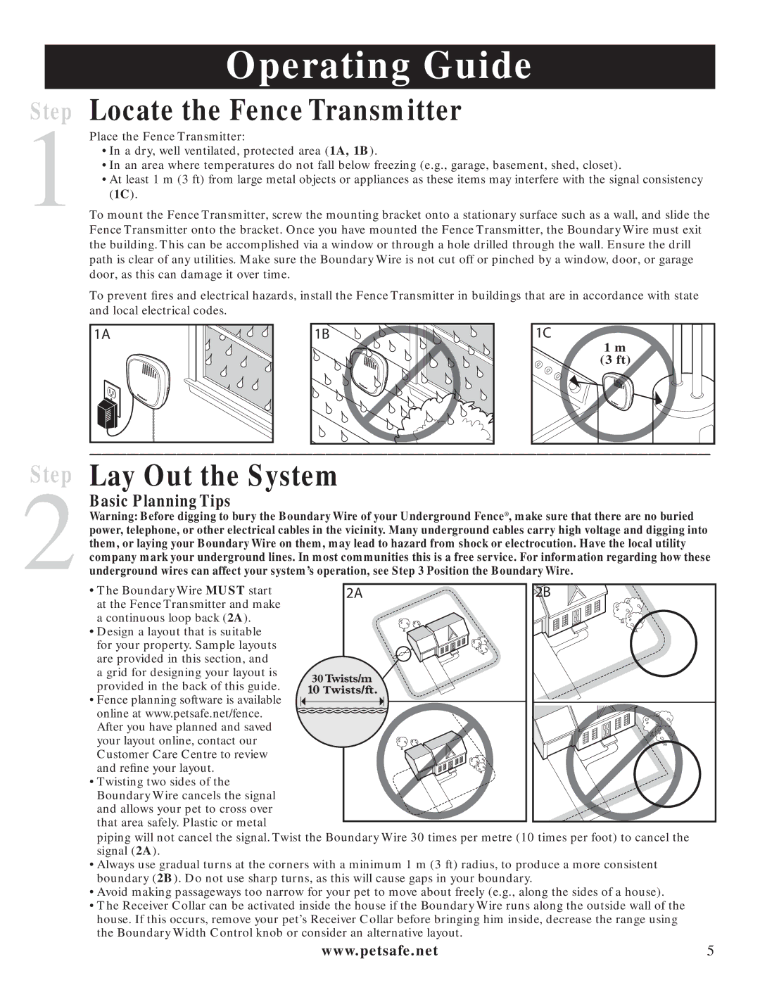 Petsafe PIG20-11041 Operating Guide, Locate the Fence Transmitter, Lay Out the System, Basic Planning Tips 