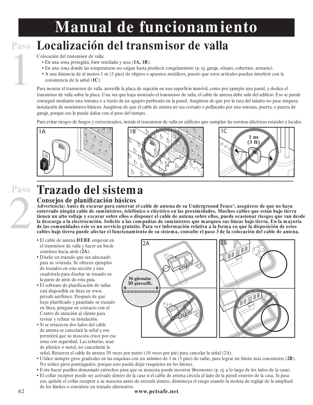 Petsafe PIG20-11041 manuel dutilisation Manual de funcionamiento, Localización del transmisor de valla, Trazado del sistema 