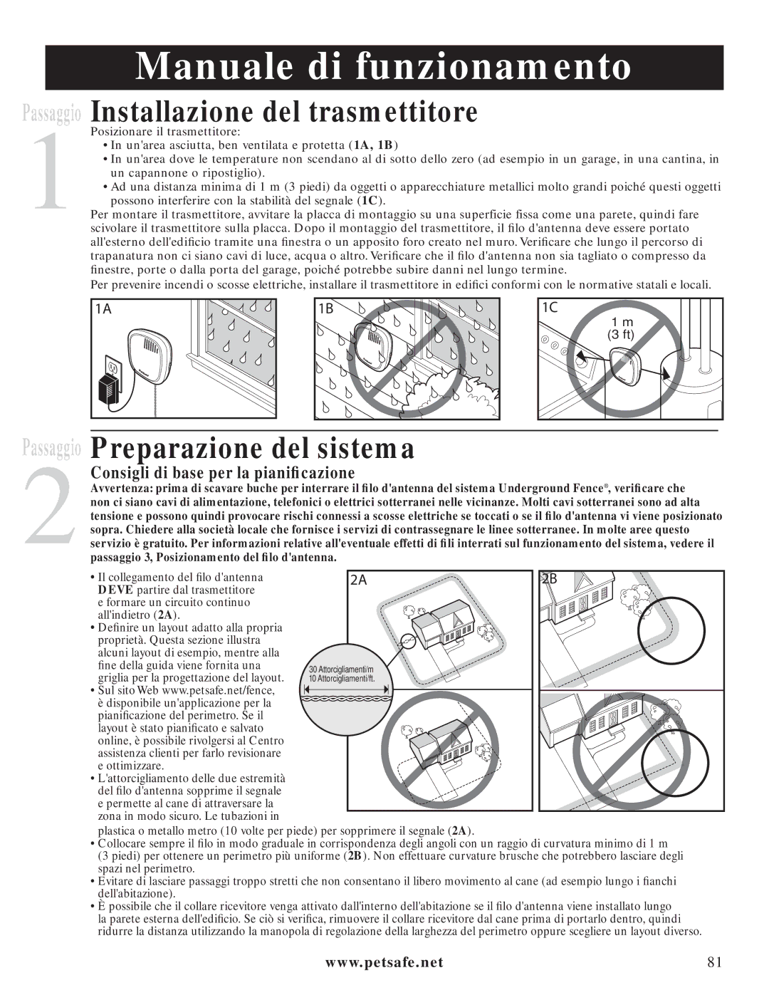 Petsafe PIG20-11041 Manuale di funzionamento, Passaggio Installazione del trasmettitore, Preparazione del sistema 