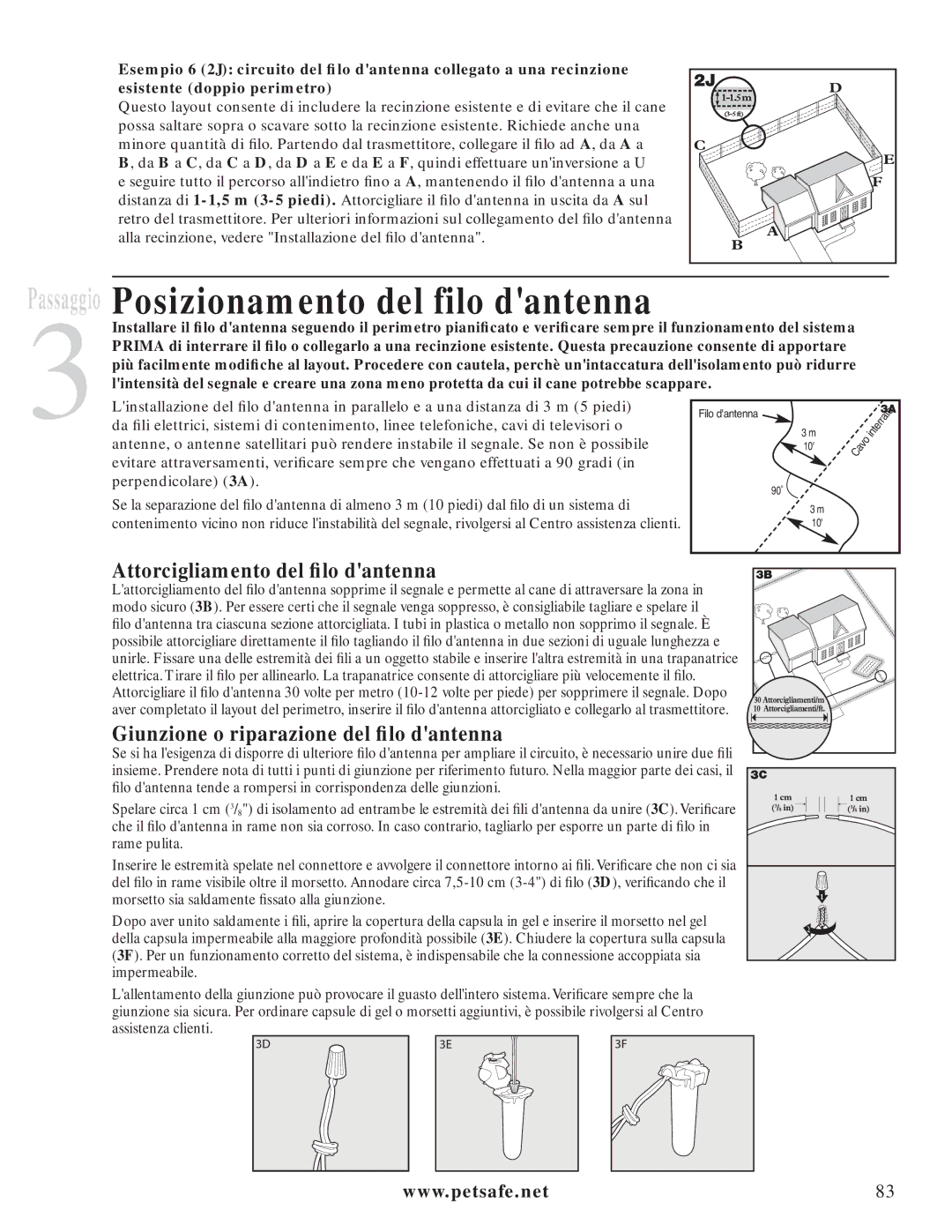 Petsafe PIG20-11041 manuel dutilisation Attorcigliamento del ﬁlo dantenna, Giunzione o riparazione del ﬁlo dantenna 