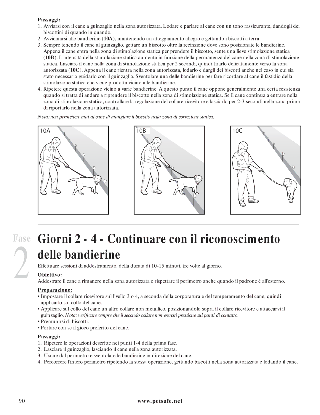 Petsafe PIG20-11041 manuel dutilisation Giorni 2 4 Continuare con il riconoscimento delle bandierine, Passaggi 