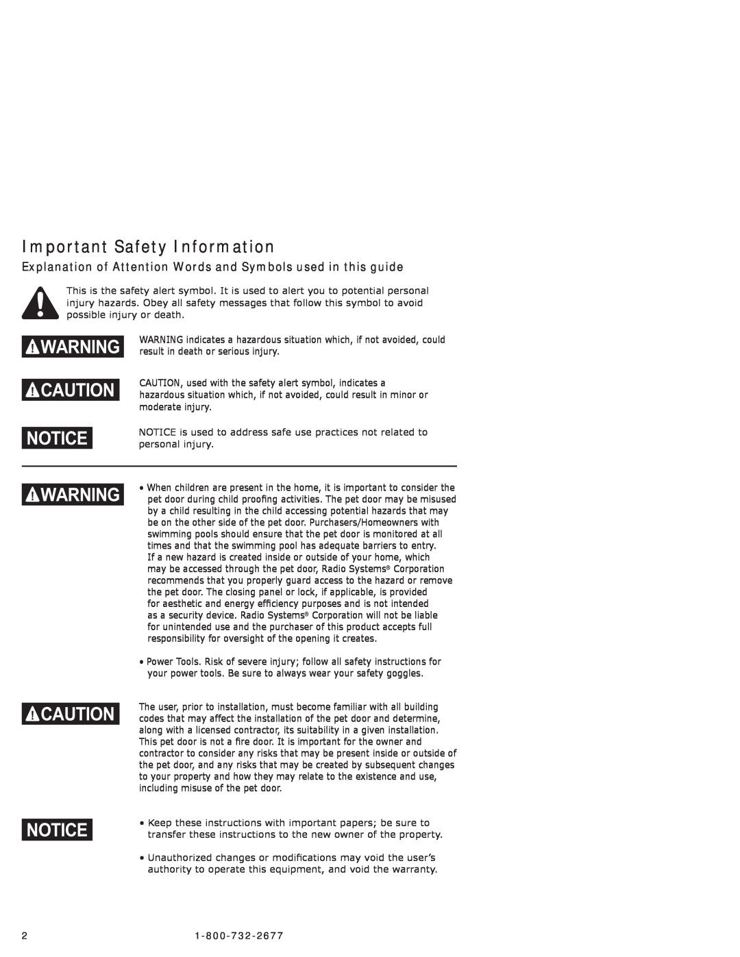 Petsafe PPA11-10711, PPA11-10709 manual Important Safety Information 