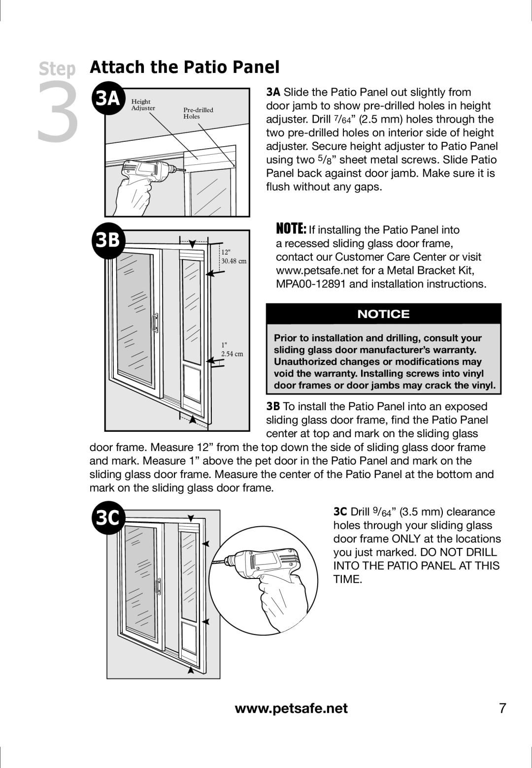 Petsafe PPA11-13123, PPA11-13141, PPA11-13135, PPA11-13134, PPA11-13129, PPA11-13127, PPA11-13132 Attach the Patio Panel 