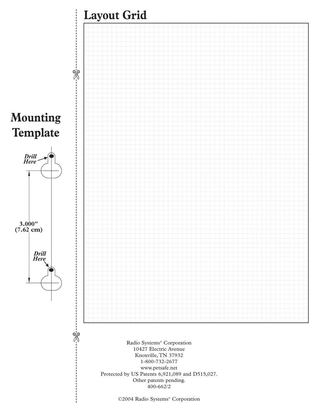 Petsafe RFA-67 manual Layout Grid 