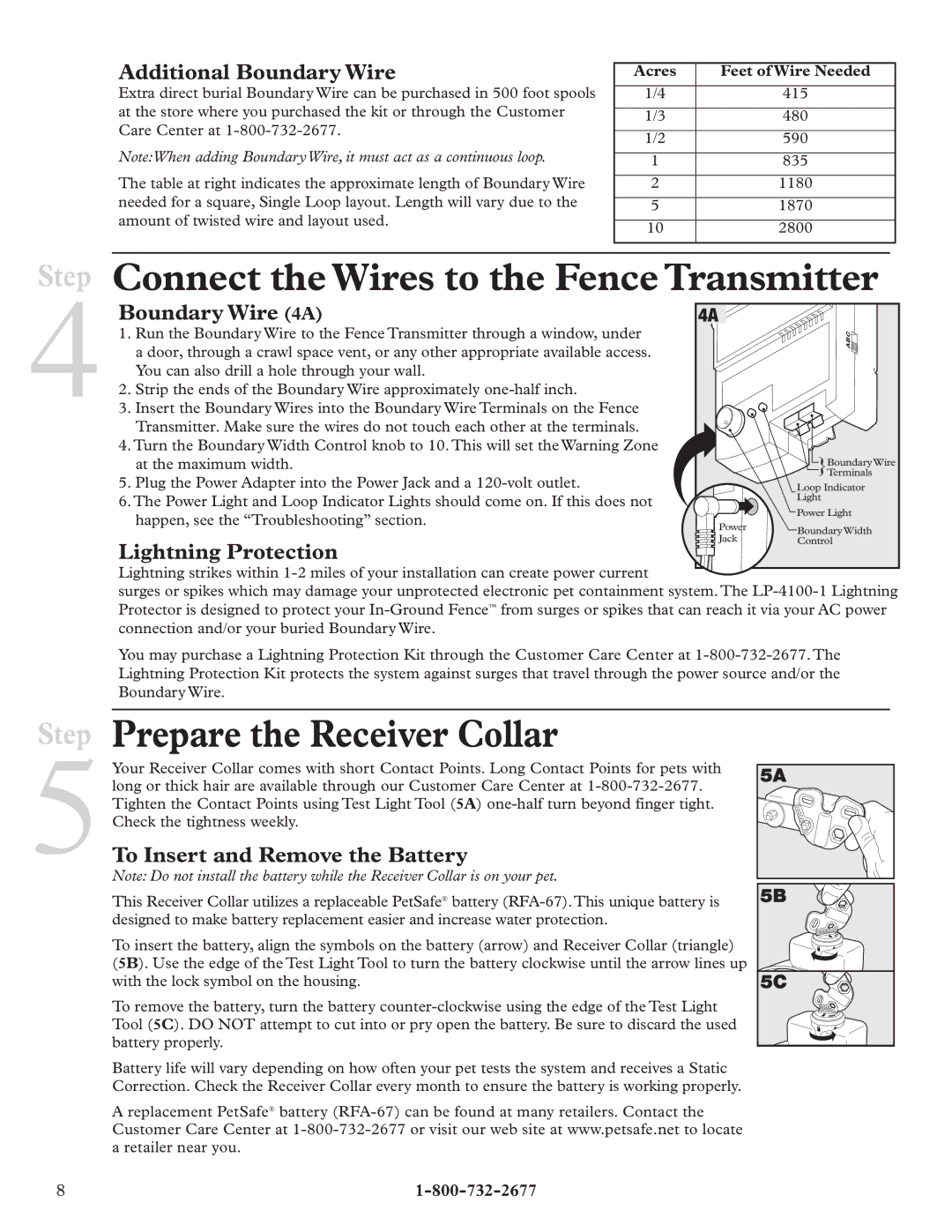 Petsafe RFA-67 manual Connect the Wires to the Fence Transmitter, Prepare the Receiver Collar 