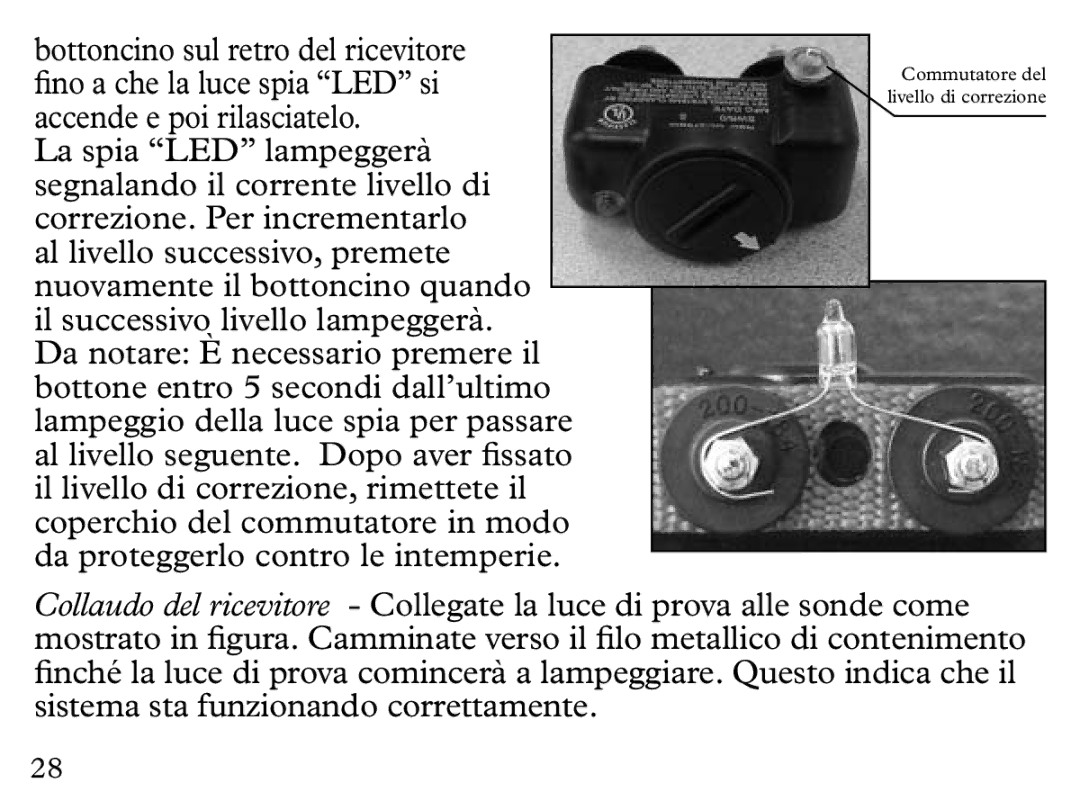 Petsafe UL-275 manual Commutatore del livello di correzione 