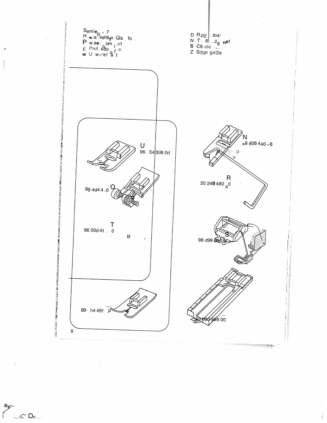 Pfaff 1015, 1019, 1014, 1037, 1035 manual Piepuei 6U1M89, Jewuiej oQJ, Lea 