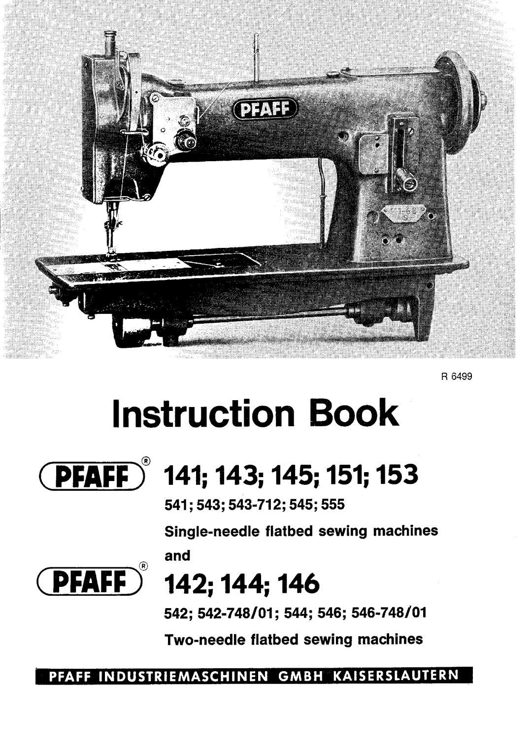 Pfaff 141 manual 